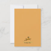 パスノートカードに黒いTuxedoプードル サンキューカード (裏面)