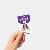 パスフォトバーコードとロゴIDバッジを押す バッジ (手持ち)