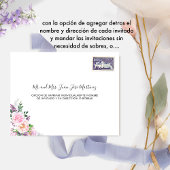 パスペインのステルエレガントパープル結婚ズティアRSVP オールインワン招待状