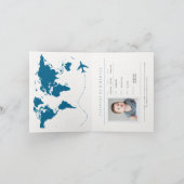 パスポおもしろいート1歳の誕生日の招待状 カード (内部)