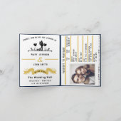 パスポエレガントートスタイル結婚式招待状 招待状 (内部)