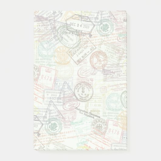 パスポートのスタンプのプリントのポスト・イット ポストイット (正面)