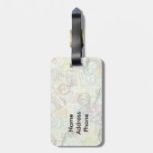 パスポートのスタンプのプリントの荷物のラベル ラゲッジタグ (裏面縦)