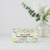 パスポートのスタンプ旅行プリントの名刺 名刺 (スタンド正面)