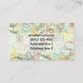 パスポートのスタンプ旅行プリントの名刺 名刺 (裏面)