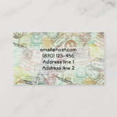 パスポートのスタンプ旅行プリントの名刺 名刺 (裏面)