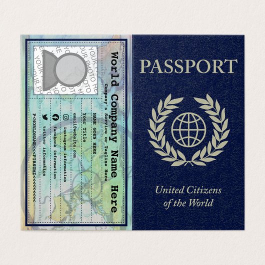 パスポートの名刺 名刺 (外部フラット)