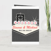 パスポートの招待状か保存日付ラスベガス 招待状 (裏面)