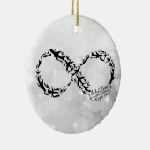 パスポートの無限引用文のオーナメント、旅行者のギフト セラミックオーナメント (右)