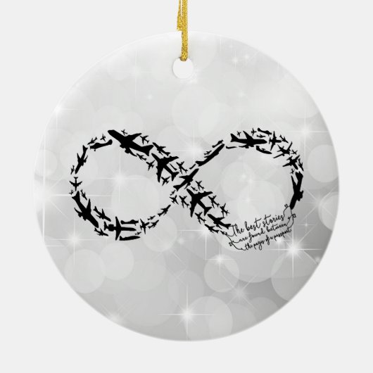 パスポートの無限引用文のオーナメント、旅行者のギフト セラミックオーナメント (裏面)