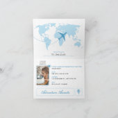 パスポートアドベンチャー待ちブルーボーイ1st誕生日 招待状 (内部)