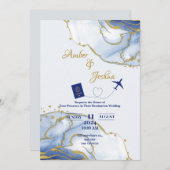 パスポートウェディング招待状 招待状 (正面/裏面)