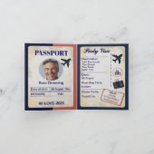 パスポートスタイル60th誕生日旅行テーマ冊子 サンキューカード (内部)