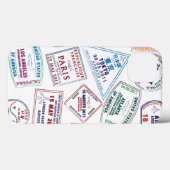 パスポートスタンプのパターンプリント Case-Mate iPhoneケース (裏面 (横))