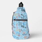 パスポートスタンプデザインスリングバッグ スリングバッグ (正面)