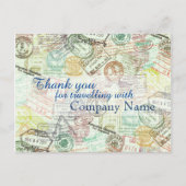 パスポートスタンプ旅行ポストカード – ありがとう ポストカード (正面)