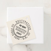 パスポートスタンプ編集可能な色の旅行テーマ フェイバータグ (インサイチュ)