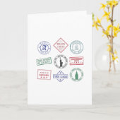 パスポートスタンプ カード (黄色い花)