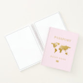 パスポートトラベルテーマピ結婚ンクズゲストブック ノートブック (内部)