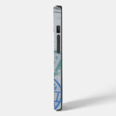 パスポートビザで旅人の姿を見せるデザイン Case-Mate iPhoneケース (裏面 / 左)