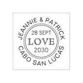 パスポートビザスタイル旅行テーマ結婚ズ ラバースタンプ (インプリント)