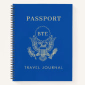 パスポートモノグラムカスタム旅行日誌ノートブック ノートブック (正面)