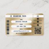 パスポートユニーク旅行メイクアップ世界搭乗券 名刺 (裏面)