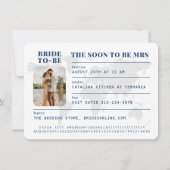 パスポートラブトラベルテーマブライダルシャワー 招待状 (裏面)