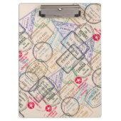 パスポート切手の旅行 クリップボード (正面)