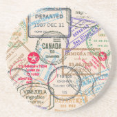 パスポート切手の旅行 コースター (正面)