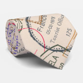 パスポート切手の旅行 ネクタイ (ロール)