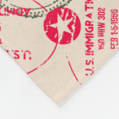 パスポート切手の旅行 フリースブランケット (角)