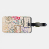 パスポート切手の旅行 ラゲッジタグ (裏面横)