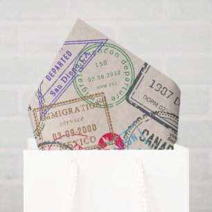 パスポート切手の旅行 薄葉紙