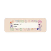 パスポート切手はがきIDラベル