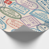 パスポート切手ギフト紙 ラッピングペーパー (角)