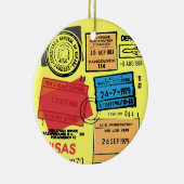 パスポート切手デザインオーナメント セラミックオーナメント (右)