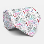 パスポート切手デザインネクタイ ネクタイ (ロール)