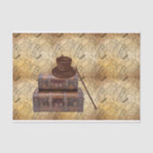 パスポート切手，荷物 – ヴィンテージスチームパンクデザイン 薄葉紙 (正面)