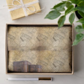 パスポート切手，荷物 – ヴィンテージスチームパンクデザイン 薄葉紙 (ギフト)