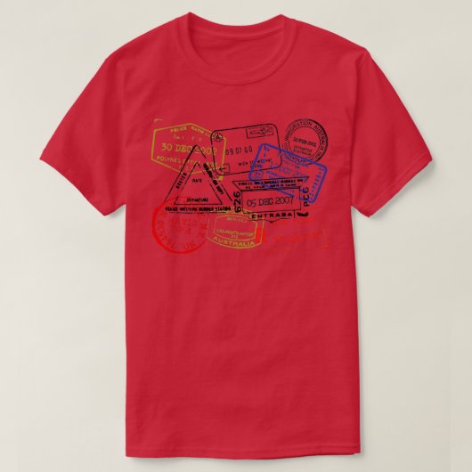 パスポート切手 Tシャツ (デザイン正面)