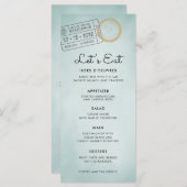 パスポート取消切手 |行き先結婚式 メニュー (正面/裏面)