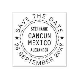 パスポート宛先の結婚式の日付を保存 ラバースタンプ