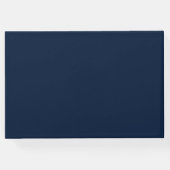 パスポート宛先ウェディング金ゴールドネイビーマップの紋章 ゲストブック (裏面)