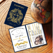 パスポート結婚式招待状旅行インスパイアデザイン 招待状