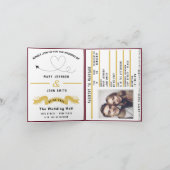 パスポート結婚式招待状旅行インスパイアデザイン 招待状 (内部)