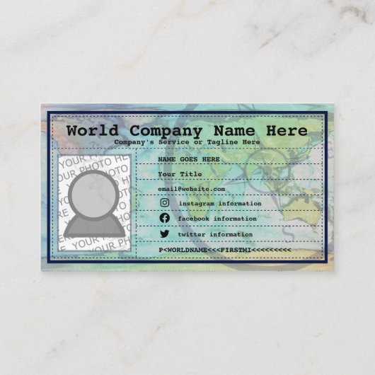 パスポート 名刺 (裏面)