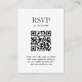 パスポート 緑 QRコード 旅行 テーマ RSVP Sage グリーン エンクロージャーカード