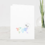 パスポ男女兼用ート世界地図ベビーシャワー 招待状 (裏面)