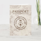 パスポ結婚ート&バプティスギリシャ旅行 招待状 (正面)